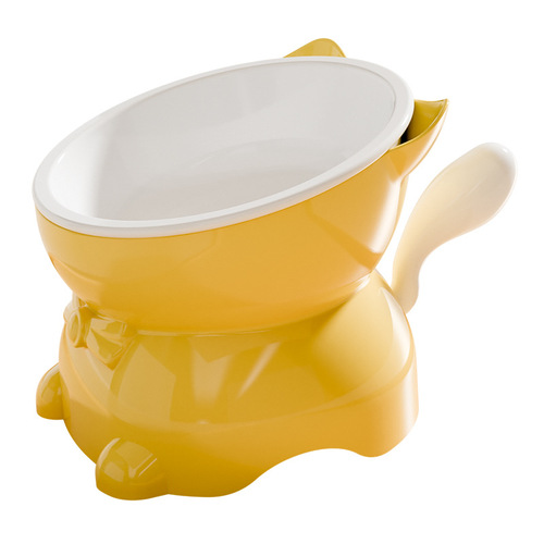 Cat Bowl with Slanted Mouth, Neck Protection, Anti-Spill Cat Food Bowl, Footed Cat Bowl, Water Bowl for Cats, Slanted Mouth Cat Bowl, Stainless Steel Cat Bowl