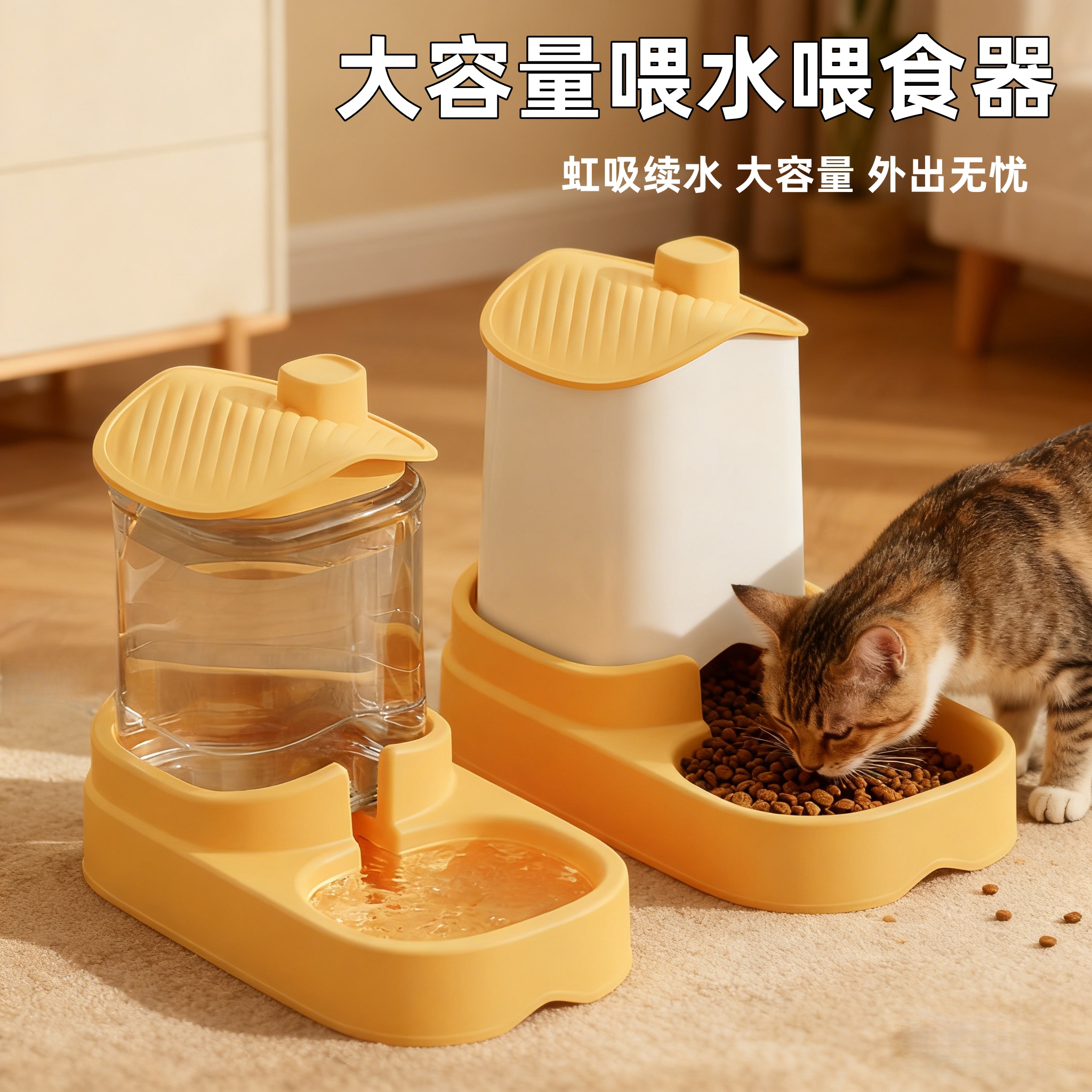 猫咪饮水机自动喂食器