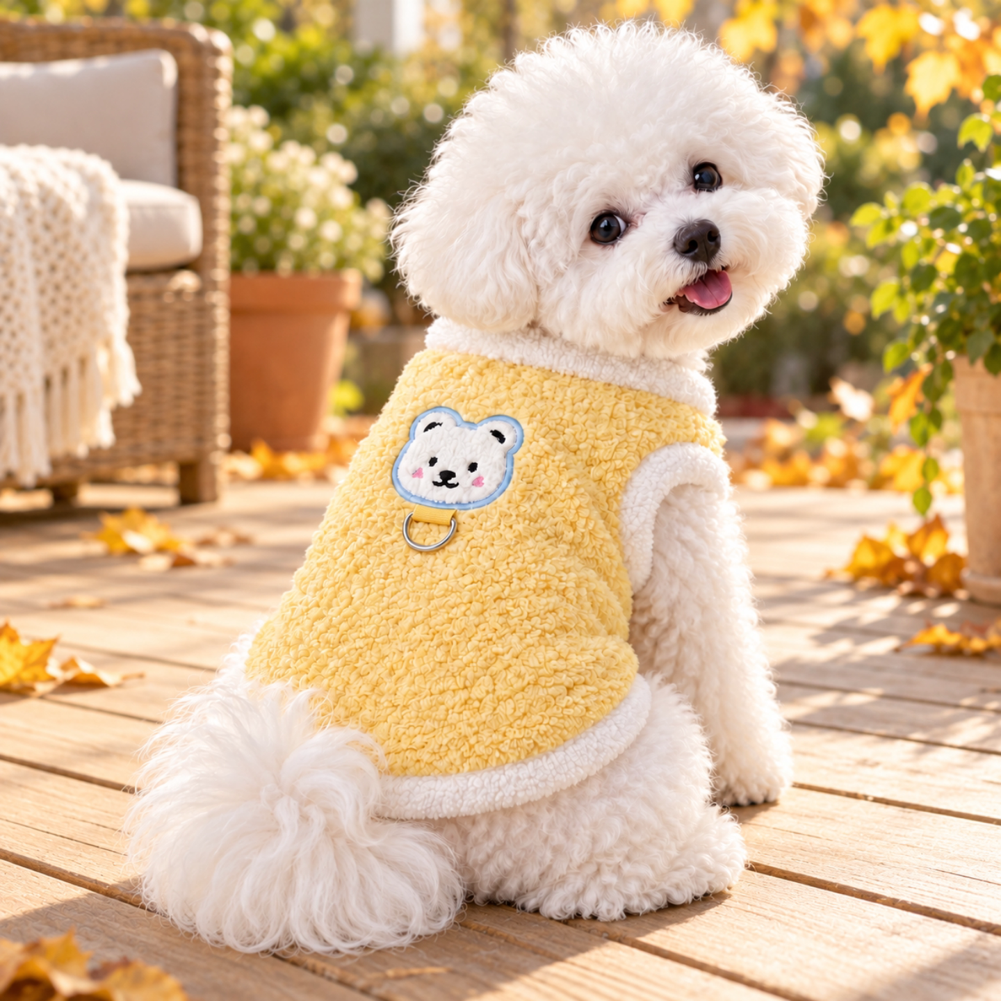 狗狗衣服猫咪服装2026新款带牵引扣加绒加厚秋冬宠物背心四脚衣