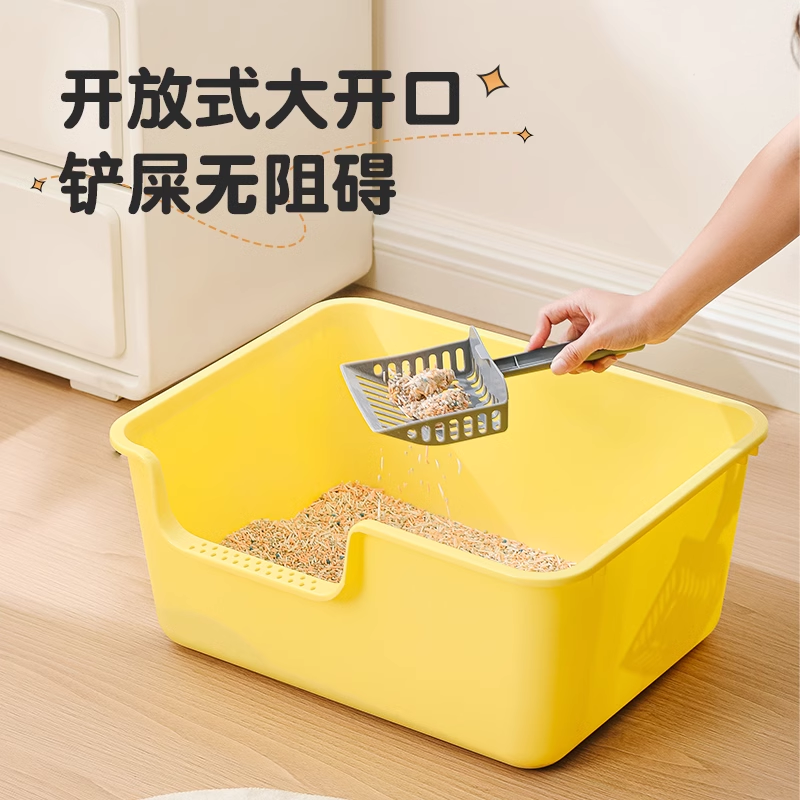 【超大号猫砂盆】！防外溅猫厕所