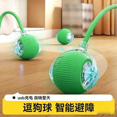 狗狗玩具自动遛狗球耐咬自嗨解闷宠物电动智能逗狗神器小狗突突球