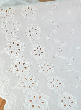 44CM本白色棉布花边辅料拼接diy裙摆边加长床品蕾丝服装装饰手工