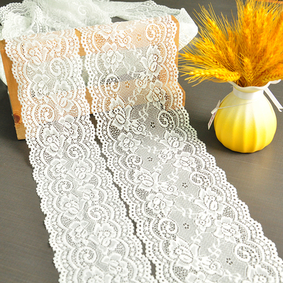 本白弹力蕾丝镂空花边裙摆边辅料