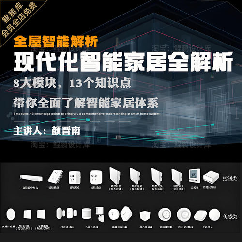 现代化智能家居设计课程 室内装修全屋家居智能设计解析视频教程