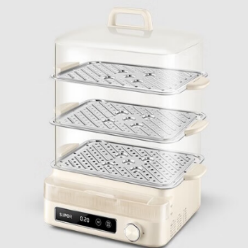 苏泊尔电蒸锅22L多功能多层蒸汽锅全透明视窗不锈钢蒸片ZN32FC839