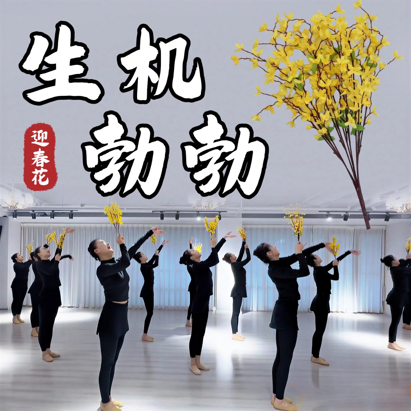 生机勃勃舞蹈道具仿真花束