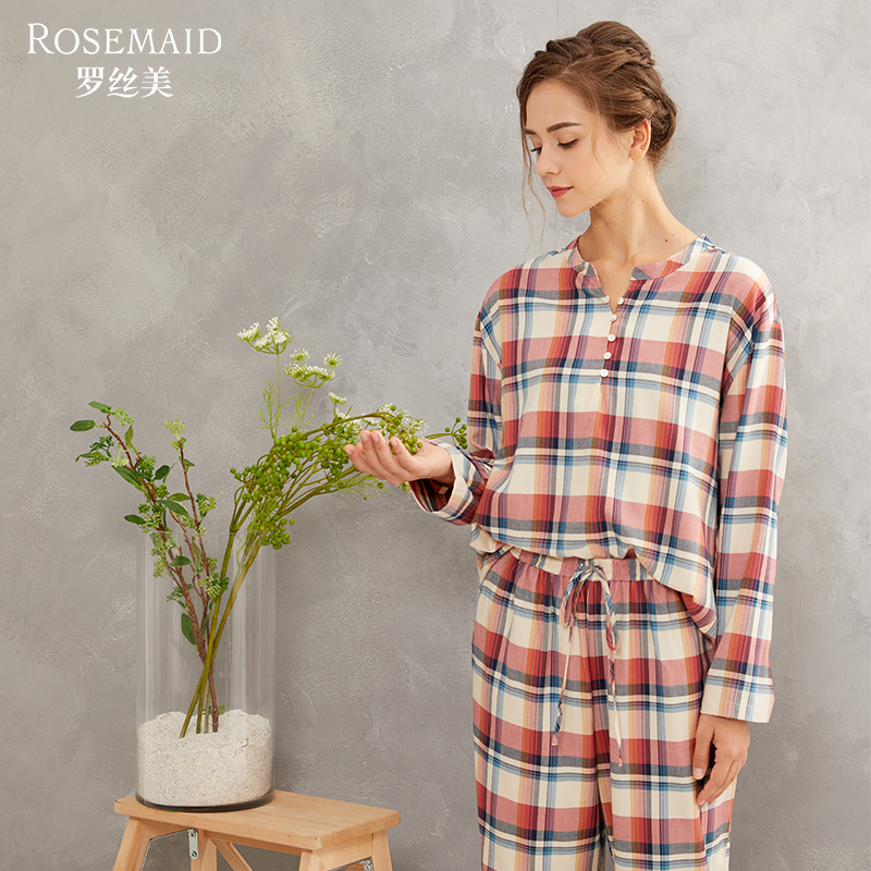 罗丝美春夏圆领套头长袖长裤