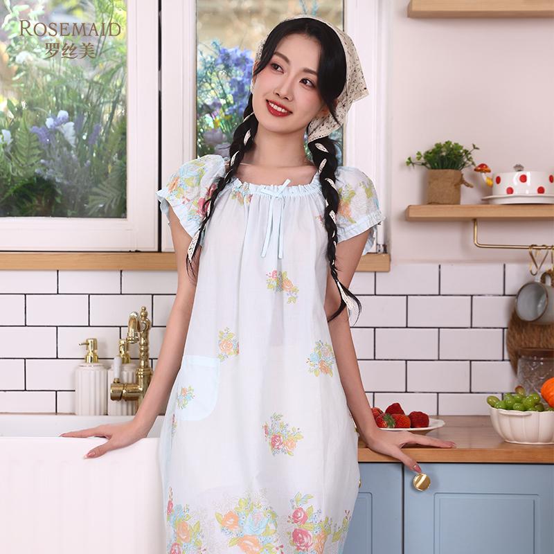 罗丝美纯棉60支梭织春夏睡裙睡衣