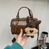 油腊皮新款 女包时尚 百搭真皮单肩斜挎包腋下包枕头包链条包手提包