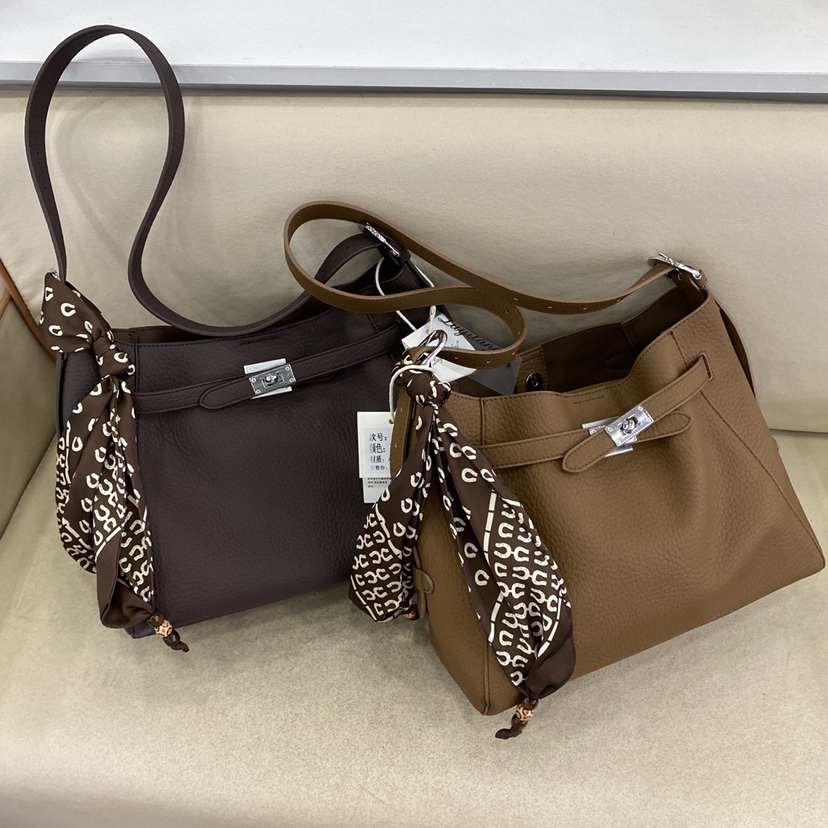 大包新款女包时尚百搭单肩斜挎包腋下包手提包水桶包凯莉包5087