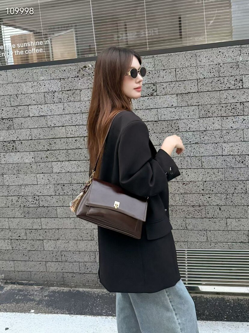 小方包复古油蜡皮腋下包包女2025新款简约通勤时尚百搭单肩斜挎包