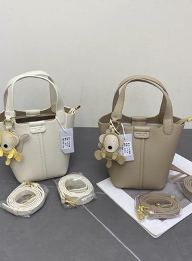 真皮水桶包2025新款女包洋气质感时尚百搭单肩托特手提包软皮7776