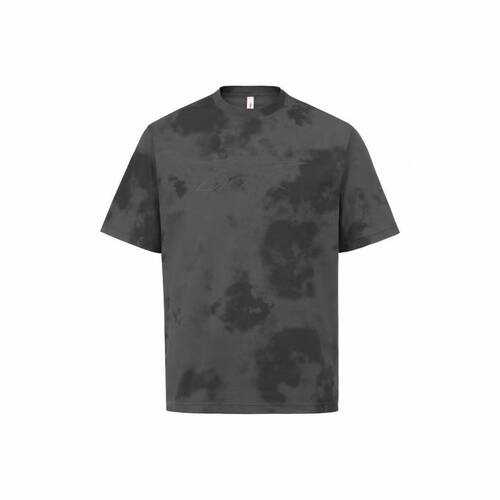 Reebok CAMP KNIT TEE系列 扎染印花圆领宽松短袖T恤 男款