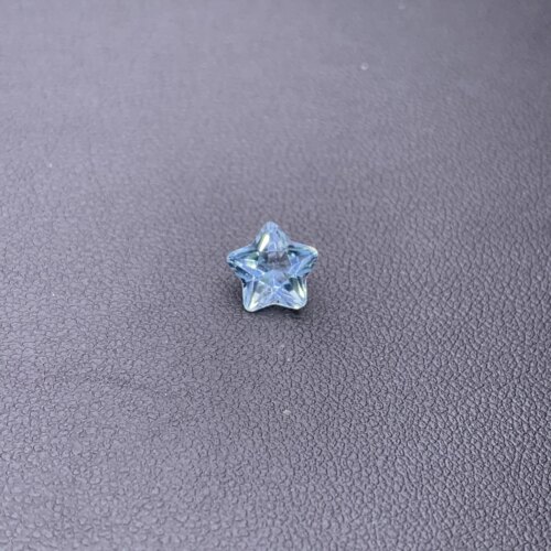 天然高品质天空蓝五角星裸石8x8mm可镶嵌18k金 银戒指吊坠耳坠等