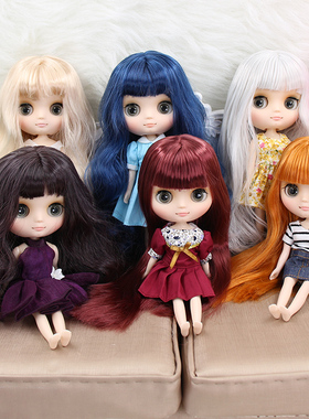 ICY DBS中布娃娃铜色浅金银白紫色磨砂脸20关节体衣服套装