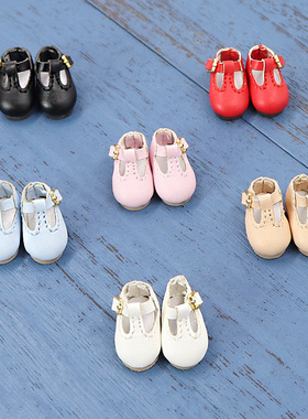 ICY DBS中布娃娃日字扣皮鞋OB11鞋子obitsu11平底鞋中布鞋