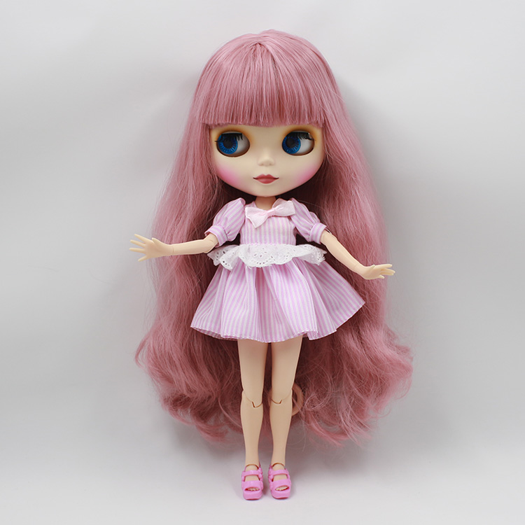 ICY DBS小布娃娃粉色刘海长发美乐蒂磨砂脸19关节体女生洋娃娃