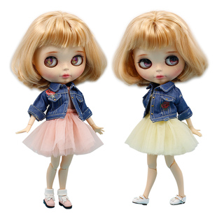 ICY DBS 小布娃娃衣服牛仔外套纱裙春夏新款套装丽佳azone娃衣