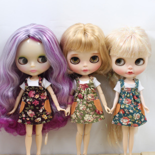 小布azone 3款 背带短裙 子 丽佳娃娃鞋 Blythe DBS 小布娃娃衣服