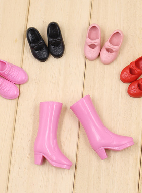 ICY DBS小布娃娃鞋子 蝴蝶结鞋子粉红色高跟靴 小布azone丽佳