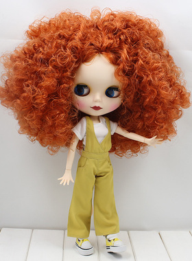 ICY DBS小布娃娃 B女大头妹铜红色长卷发磨砂脸壳可改娃送教程