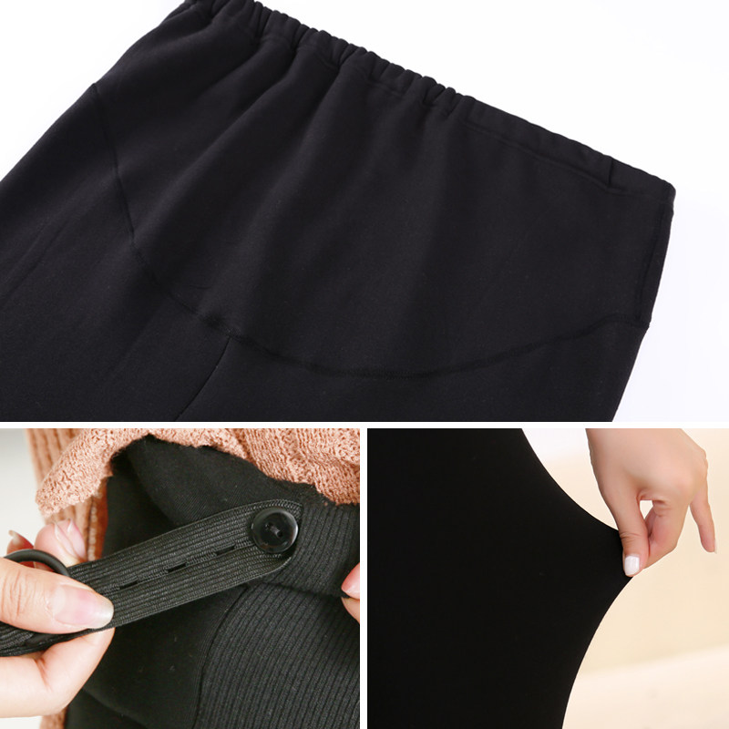 大码200斤孕妇打底裤秋冬加绒加厚外穿长裤北方特厚三层保暖棉裤