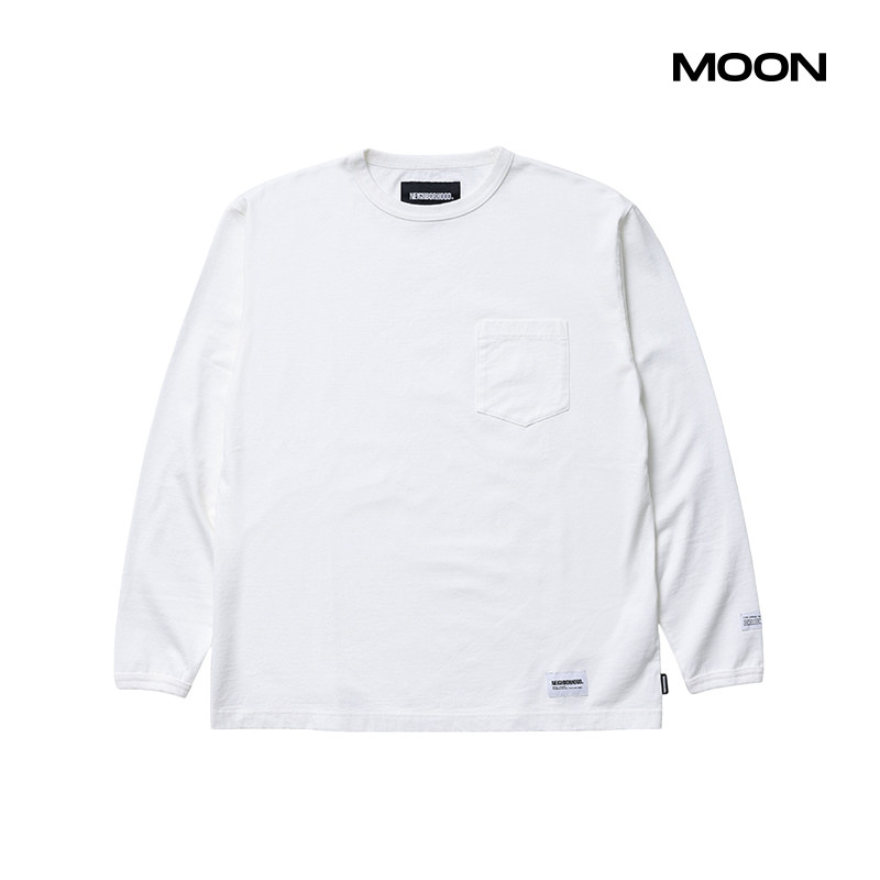 现货 NEIGHBORHOOD CLASSIC CREWNECK LS 口袋纯色长袖T恤 26AW