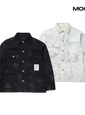 现货 NEIGHBORHOOD BW . WASHED COVERALL 做旧水洗工装衬衫 25FW