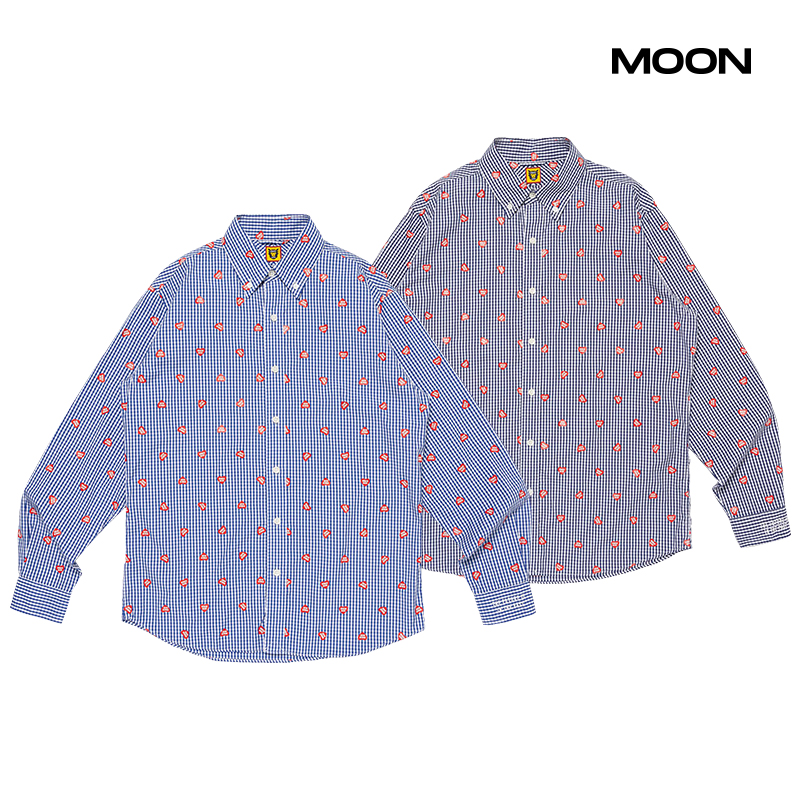 HumanMade长袖爱心满印衬衫