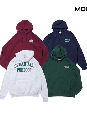 现货SEDAN ALL PURPOSE College LogoHoodie字母logo套头帽衫23AW