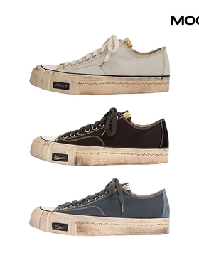 现货 VISVIM SKAGWAY LO G.PATTEN 低帮做旧硫化帆布鞋 26SS