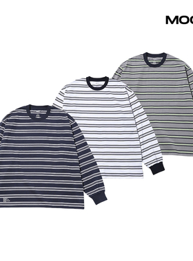 现货 FRESH SERVICE MULTI BORDER L/S TEE 条纹长袖T恤 25SS