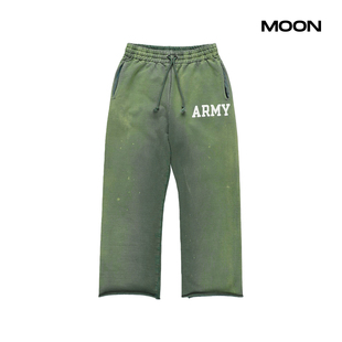 SWEAT ARMY PANTS AGED 25FW 现货 水洗做旧运动卫裤 BOWWOW