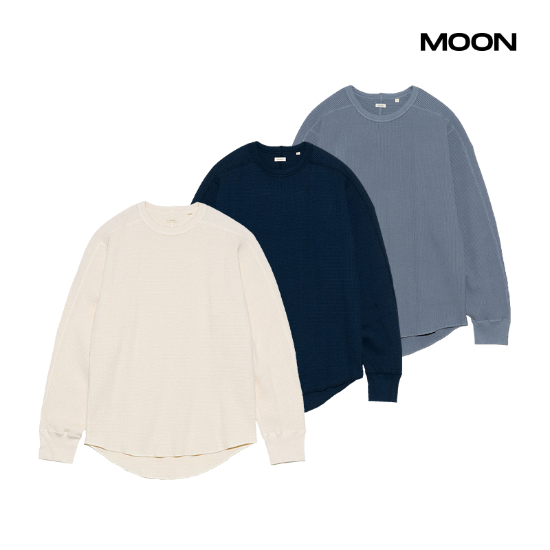 NANAMICA华夫格长袖卫衣T恤25SS