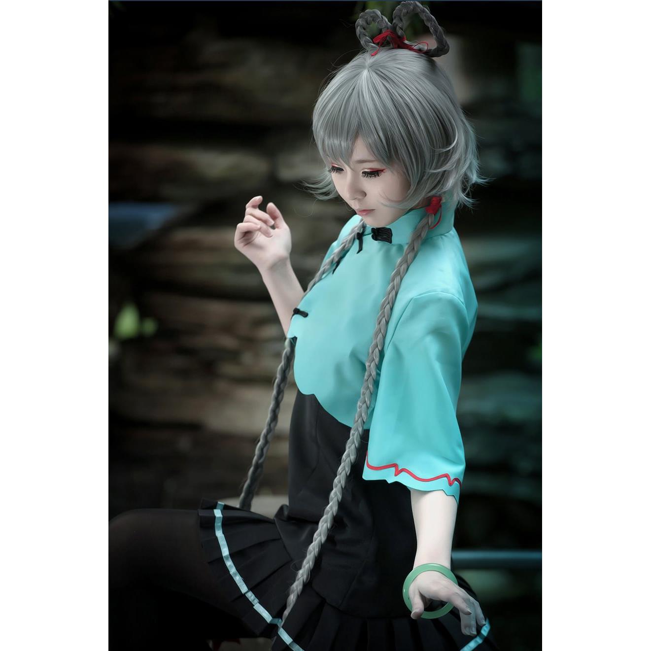 动漫v家vocaloid洛天依cos三月雨常服cosplay服装旗袍古装女现货