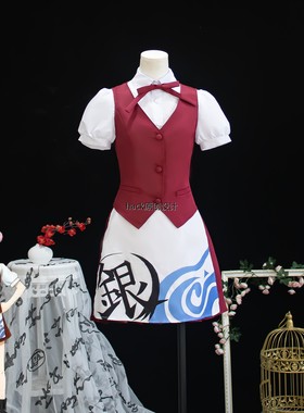 银魂神乐cos服万事屋咖啡厅主题打工妹套装cosplay二次元动漫常服