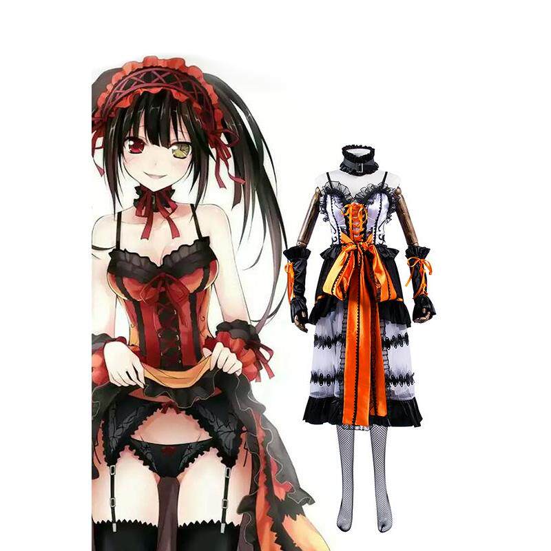 约会大作战时崎狂三半灵装礼服全套动漫cosplay服装女 现货包邮