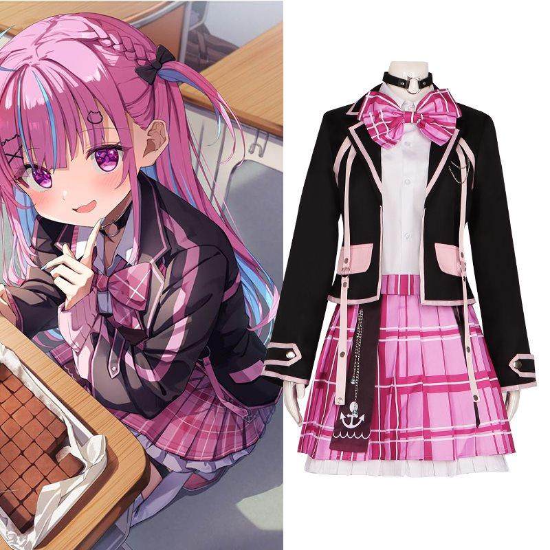 虚拟主播vtuber凑阿库娅同款cos服校园学院服学生jk制服全身套装
