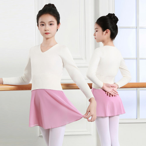 女童舞蹈服毛衣秋冬长袖