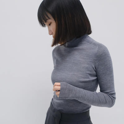 日本岛精无缝一体毛针织衫