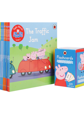跟着佩奇学高频词 Sight Words with Peppa 20册套装+1盒闪卡点读版 英文原版绘本