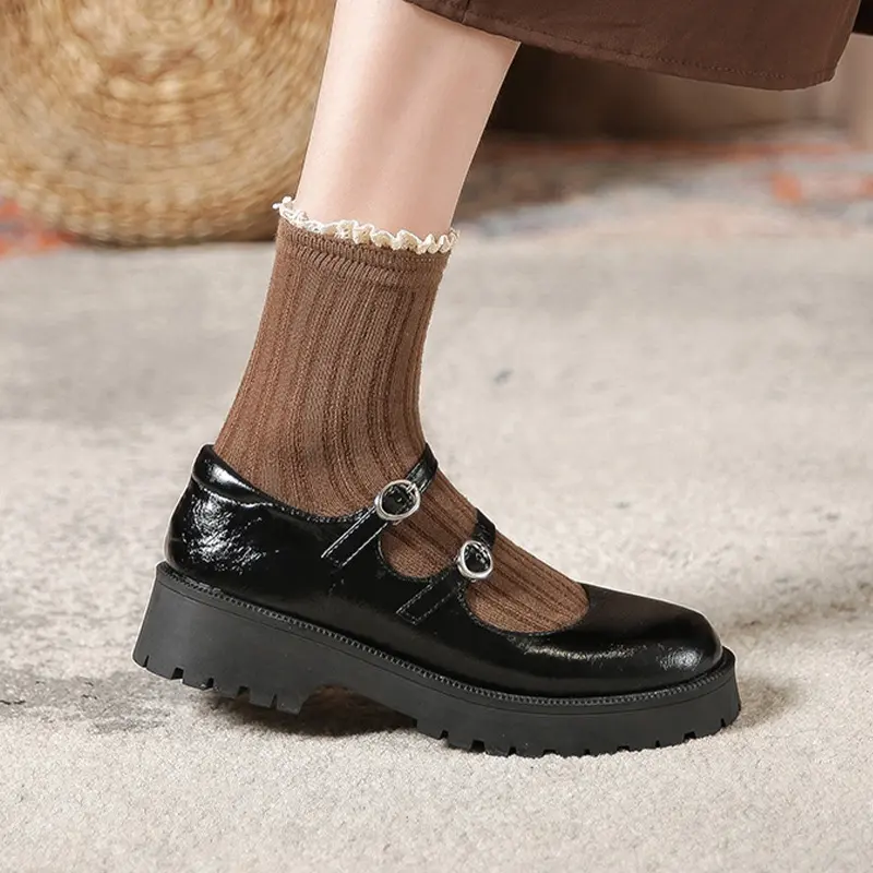 清仓~668-4惠东达玛丽珍鞋女2025日系jk制服厚洛丽塔小皮鞋女