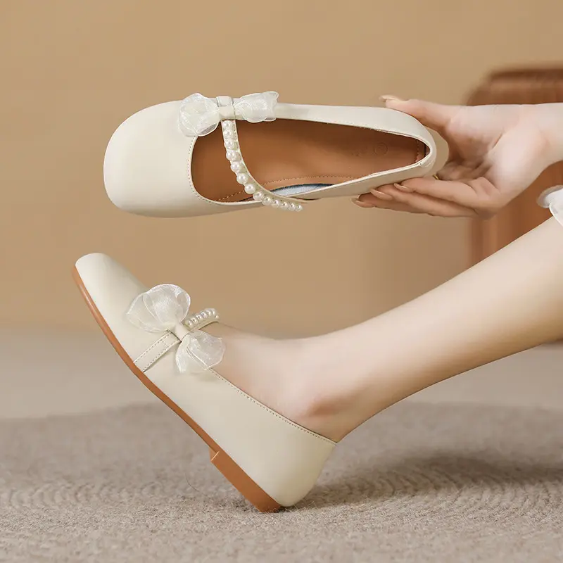 2024年新款法式玛丽珍鞋女豆豆鞋温柔晚晚风软底平底单鞋韩版女鞋,女鞋,时尚休闲鞋,淘宝优惠券,粉丝福利购,淘宝优惠卷