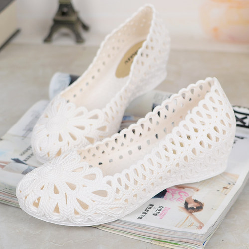 夏季护士中跟凉鞋女女塑胶果冻鞋