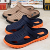夏季两穿凉拖鞋男无味洞洞鞋超弹软底鸟巢鞋海边度假拖鞋男果冻鞋