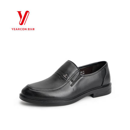 意尔康SSSS秋季新款男鞋时尚真皮一脚蹬爸爸正装皮鞋S503AE53450A