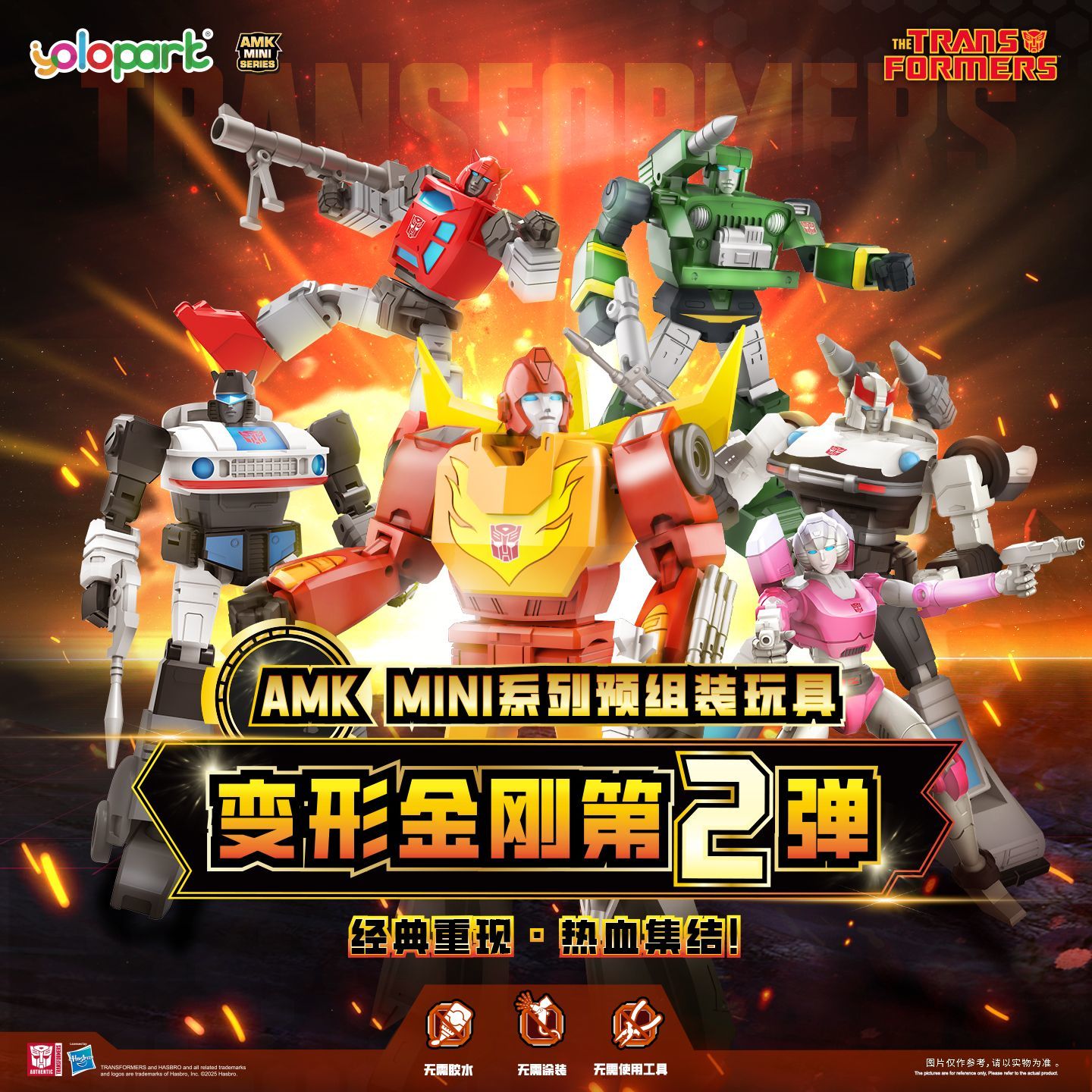 YOLOPARK AMK MINI系列第二弹 变形金刚G1预组装模型盲盒可动机甲