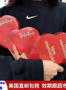 美国直邮 ELMER混合牛奶巧克力心形盒情人节送女友黑巧克力4盒装