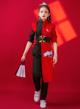 薇设计原创模特战队赛中国风礼服