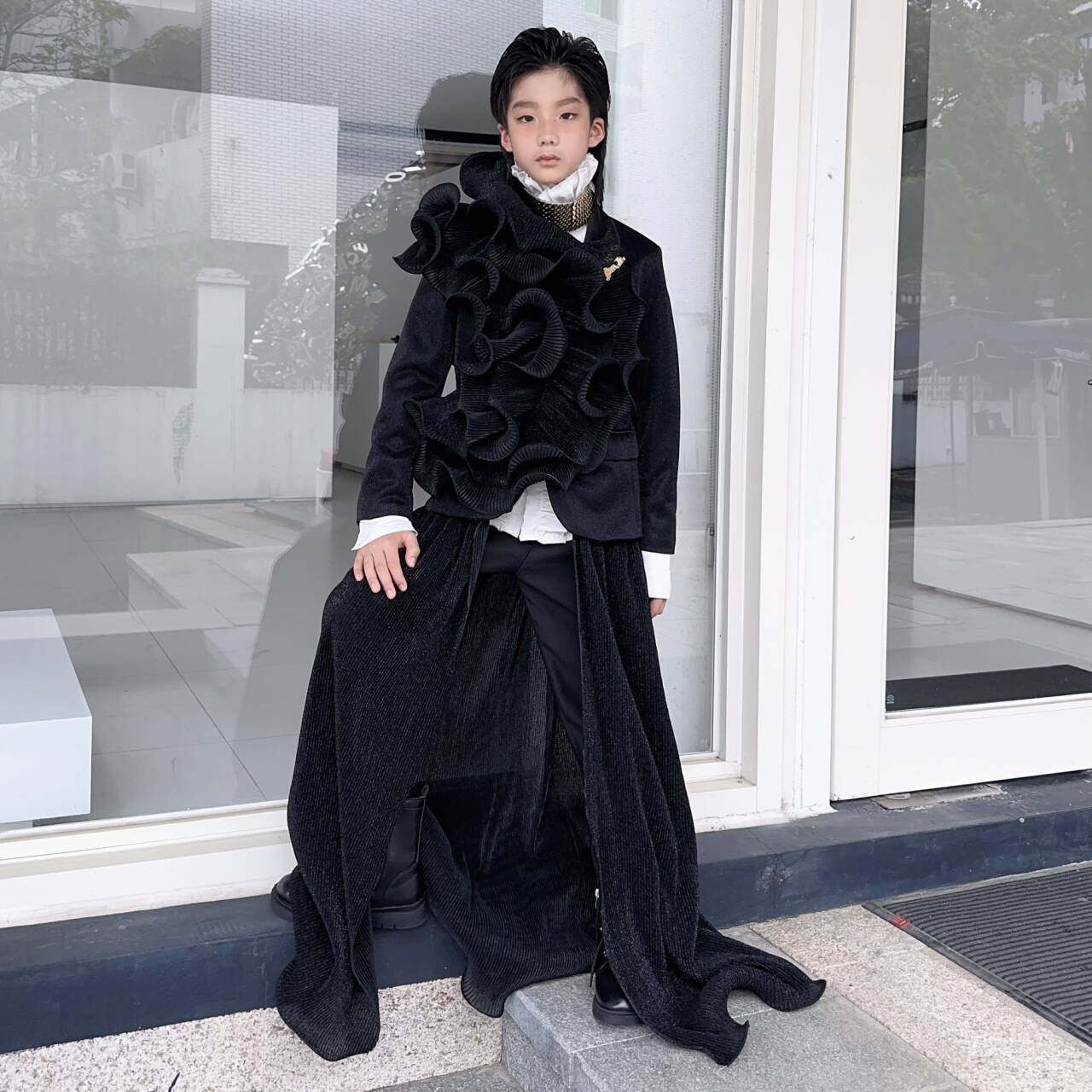 潮流2026高端新款原创设计高级感小众气质模特走秀西装时尚演出服